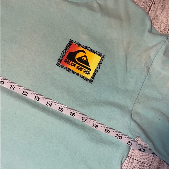 Quiksilver Ron Jon Surf Shop Collaboration Light Blue Long Sleeve Tee Size Large - Picture 4 of 9